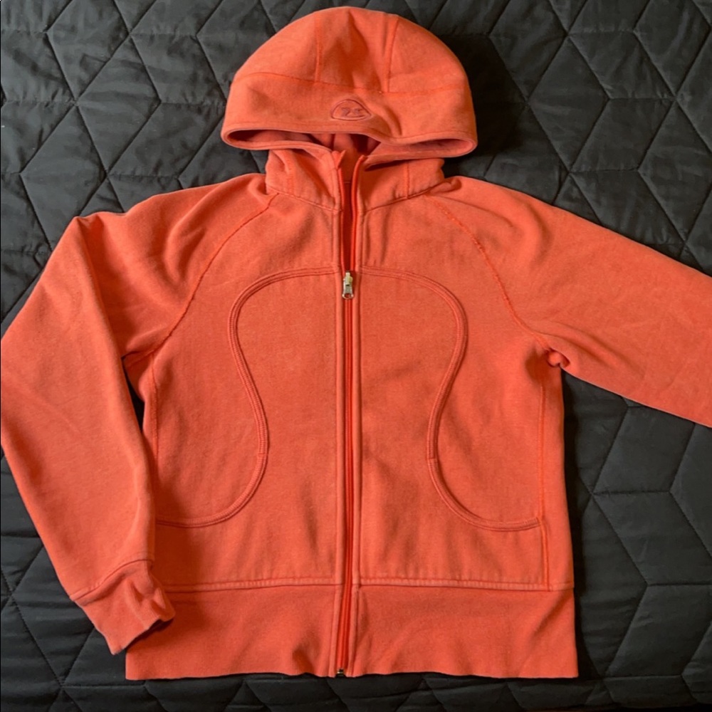 Lululemon size 6 scuba sweater - orange